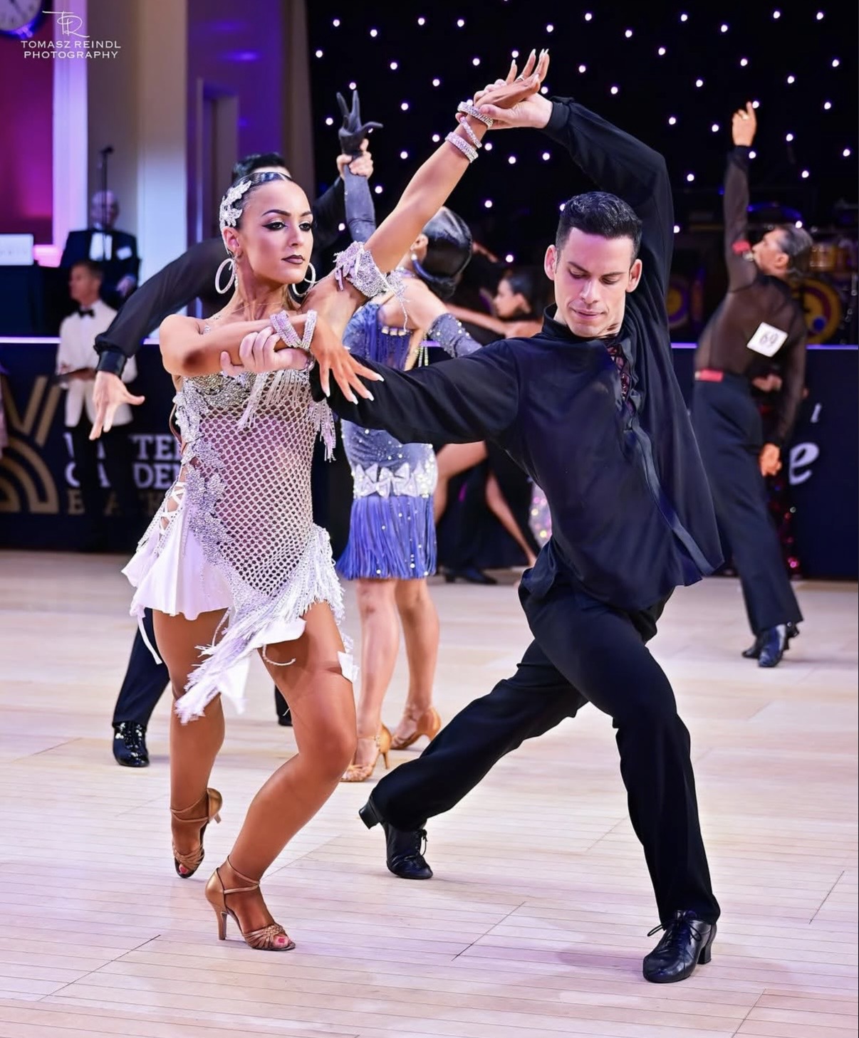 Christina Katsaros competing at the Blackpool Dance Festival